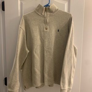 Polo by Ralph Lauren Quarter Zip Pullover Grey Size XL Men's